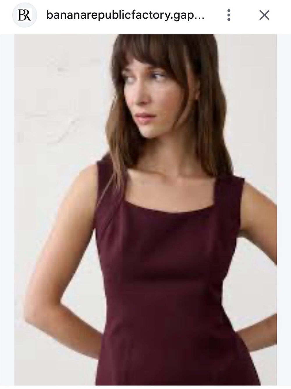 NWT Banana Republic Factory Seamed Mini Dress Size 6P in color Vino Rosso - Picture 3 of 11